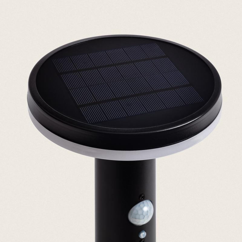 Produto de Baliza Solar Exterior LED 6W Superfície de Pé 45cm com Detector de Movimento Helios Inox 304