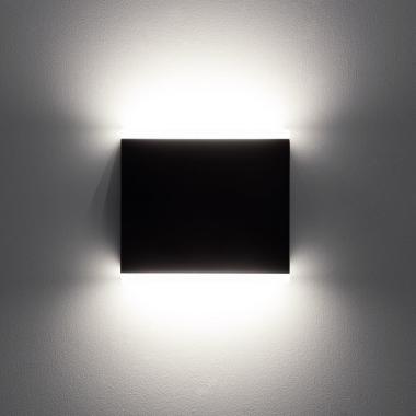 Produto de Aplique de Parede Exterior LED 6W Iluminação Dupla Face Quadrado Preto Orus