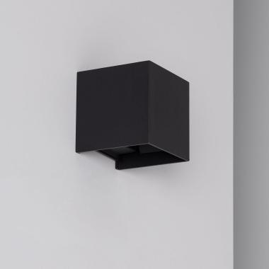 Produto de Aplique de Parede Exterior LED 6W de Alumínio Iluminação Dupla Eros Preto