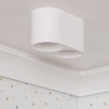 Produto de Aplique de Teto Duplo Branco com Lâmpada GU10 Space 