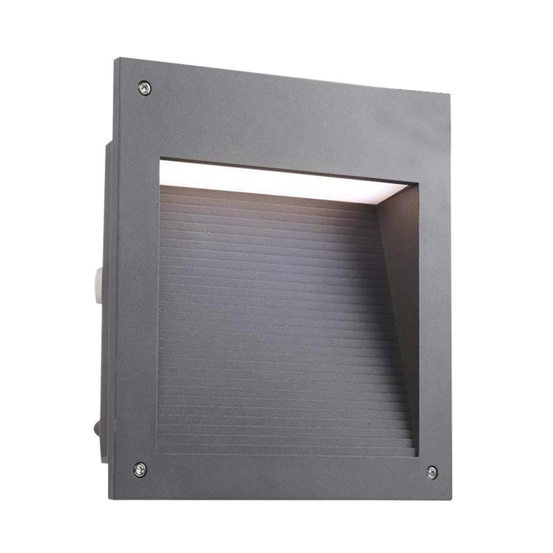 Producto de Baliza Exterior LED 27.5W Empotrable Pared Micenas Square Gris Urbano LEDS-C4 05-E128-Z5-EH