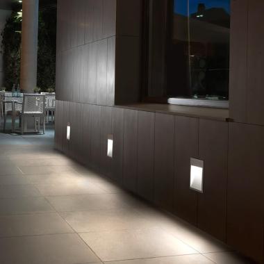 Producto de Baliza Exterior LED 27.5W Empotrable Pared Micenas Square Gris Urbano LEDS-C4 05-E128-Z5-EH