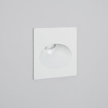 Producto de Baliza Exterior LED 3W Empotrable Pared Cuadrado Blanco Coney