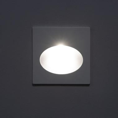 Producto de Baliza Exterior LED 3W Empotrable Pared Cuadrado Blanco Coney