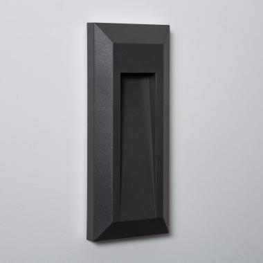 Producto de Baliza Exterior LED Superficie Pared Rectangular Negro Gisli