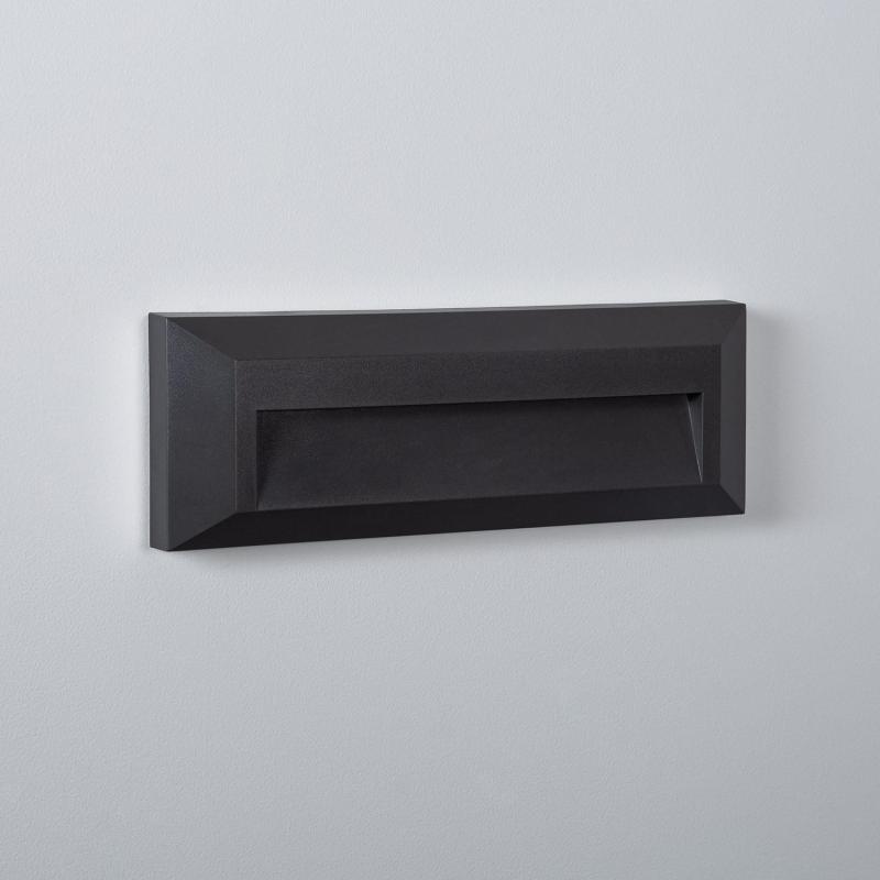 Producto de Baliza Exterior LED 2W Superficie Pared Rectangular Negro Élide