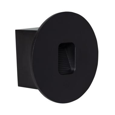 Producto de Baliza Exterior LED 2W Empotrable Pared Circular Negro Grasset