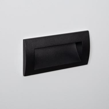 Producto de Baliza Exterior LED 4W Empotrable Pared Rectangular Negro Elin