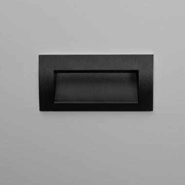 Producto de Baliza Exterior LED 4W Empotrable Pared Rectangular Negro Elin