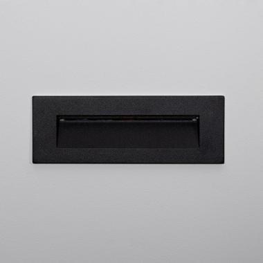 Producto de Baliza Exterior LED 7W Empotrable Pared Rectangular Negro Groult