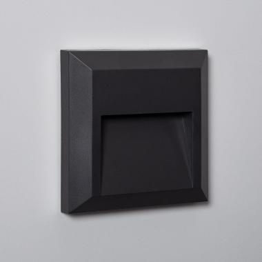 Producto de Baliza Exterior LED Superficie Pared Cuadrado Negro Byron