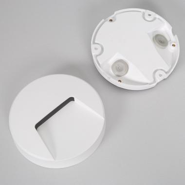 Producto de Baliza Exterior LED 3W Superficie Pared Circular Blanco Nilsa