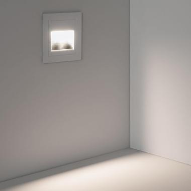 Producto de Baliza Exterior LED 3W Empotrable Pared Cuadrado Blanco Wabi