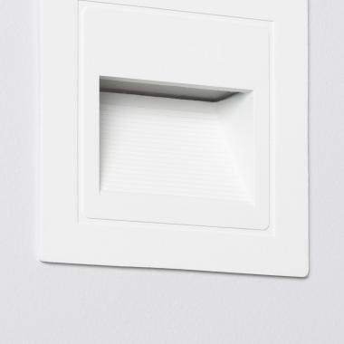 Producto de Baliza Exterior LED 3W Empotrable Pared Cuadrado Blanco Wabi