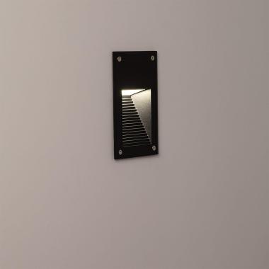 Producto de Baliza Exterior LED 3W Empotrable Pared Negro Cooper