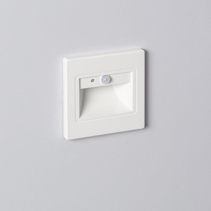 Producto de Baliza de Pared LED 1.5 W Empotrable con Sensor PIR y Crepuscular Bark Blanco