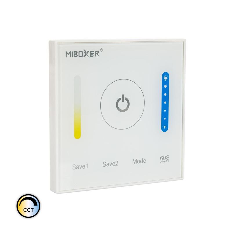 Produto de Controlador Regulador de Parede Táctil LED CCT 12/24V DC RF MiBoxer P2 