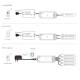 Produto de Controlador Regulador LED 12/24V DC para Fita LED Monocor/CCT/RGB/RGBW compatível com Comando RF