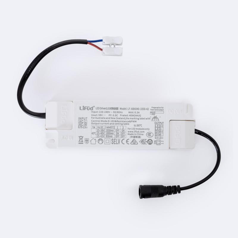 Produto de Driver LIFUD Regulável 0-10V 220-240V No Flicker Saída 25-42V 800-1050mA 20-44W LF-ABA040-1050-42 