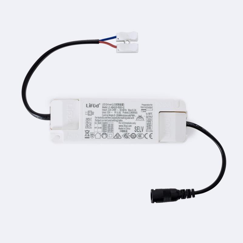 Produto de Driver LIFUD Regulável 1-10V 220-240V No Flicker Saída 27-42V 350-500mA  15-20W LF-ABA020-0500-42