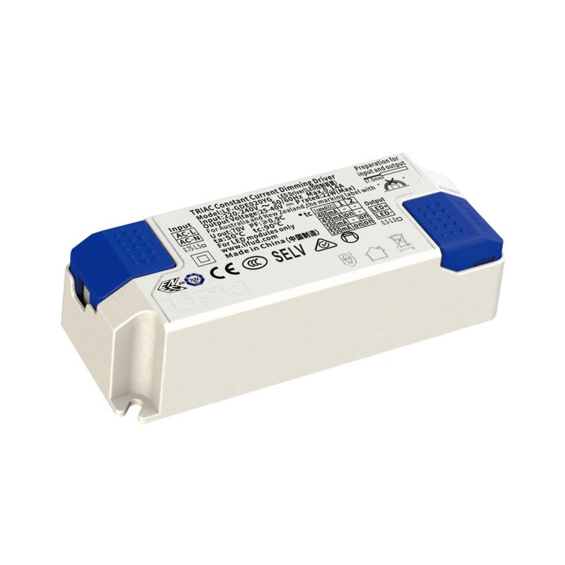 Producto de Driver LIFUD Regulable TRIAC 220-240V No Flicker Salida 25-40V 400-550mA 16-22W LF-GDE020YG