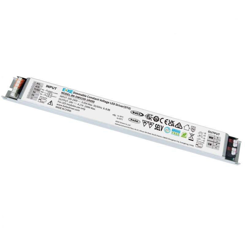 Producto de Fuente de Alimentación  BOKE Regulable DALI/PUSH CCT 24V DC 150W 6.25A BK-DWV150