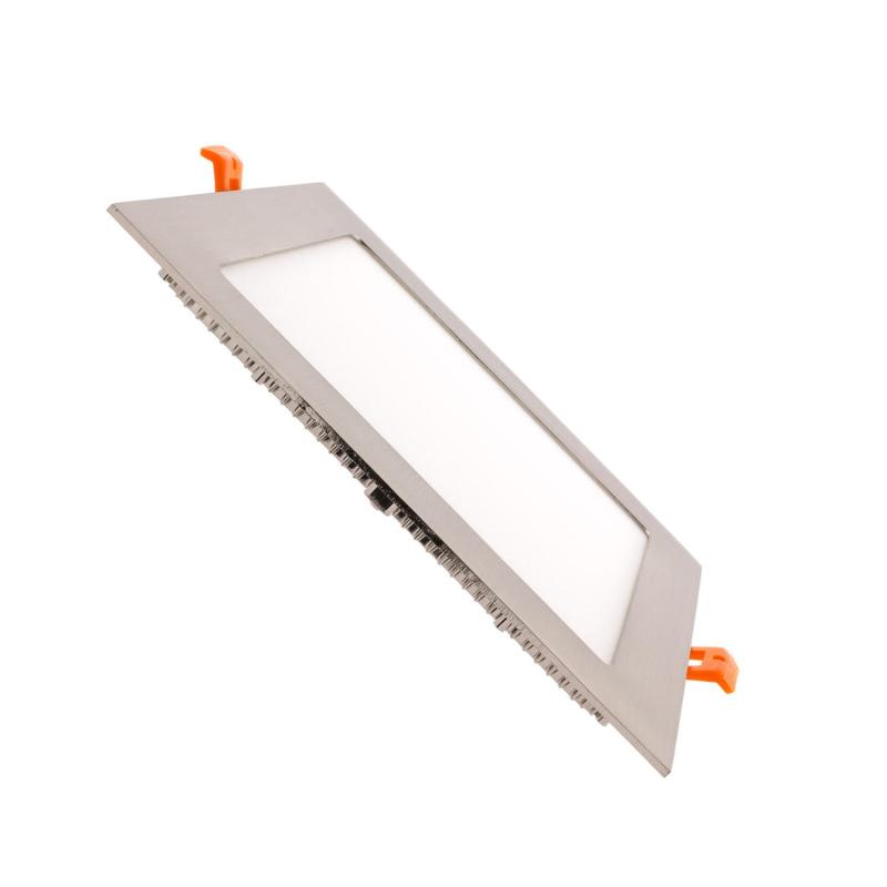 Producto de Placa LED 18W Cuadrada SuperSlim Corte 205x205 mm Silver