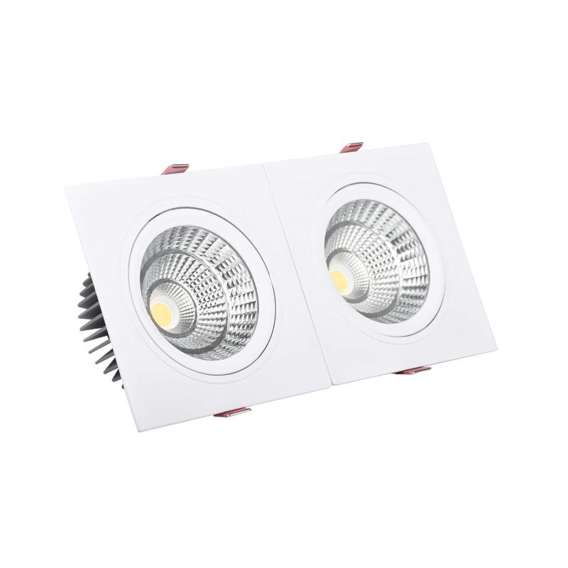 Produto de Foco Downlight LED 20W Retangular Duplo New Madison Corte 205x90 mm