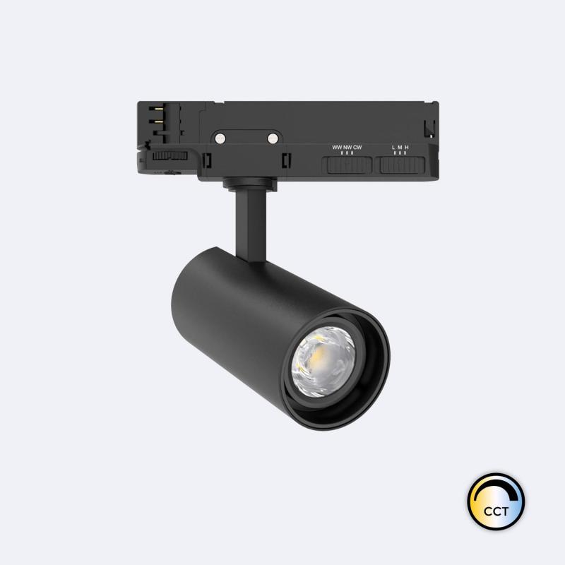 Produto de Foco Carril LED Trifásico 20W Fasano CCT Regulável Preto