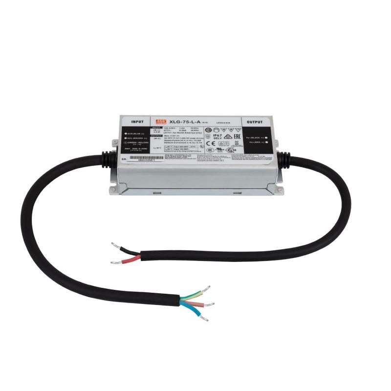 Producto de Driver MEAN WELL IP67 100-240V Salida 53-107V 700-1050mA 75W XLG-75-L-A