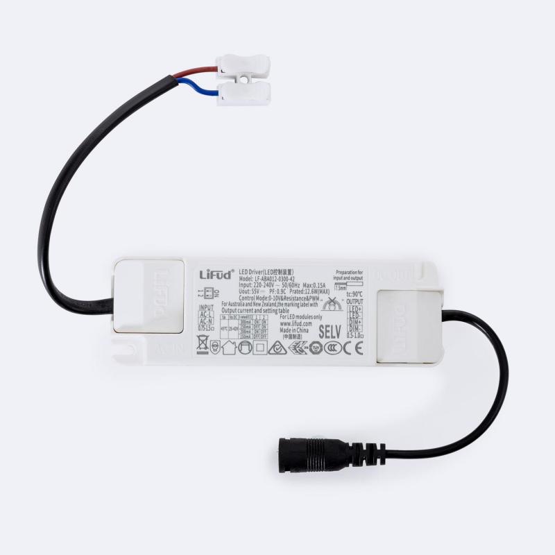 Produto de Driver LIFUD Regulável 0-10V 220-240V No Flicker Saída 25-42V 150-300mA 3.75-12W LF-ABA012-0300-42