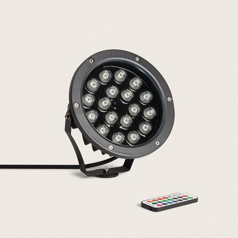 Producto de Foco Exterior LED RGB 18W IP67 con Pincho Colmar