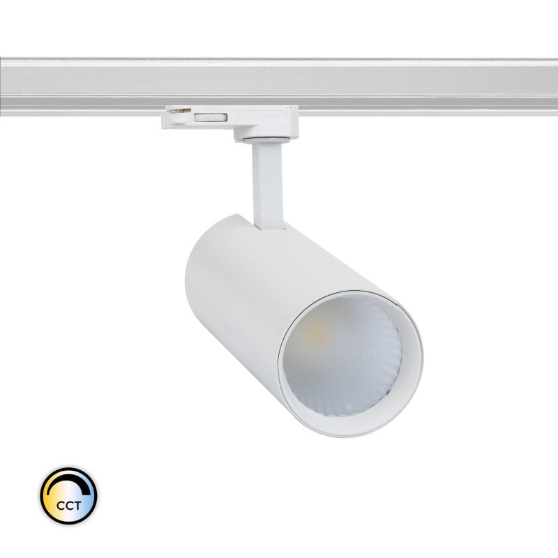 Produto de Foco LED New Bertha Branco 30W CCT LIFUD para Carril Trifásico