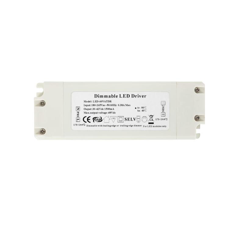 Produto de Driver Regulável TRIAC 220-240V No Flicker Saída 30-42V 1500mA 65W