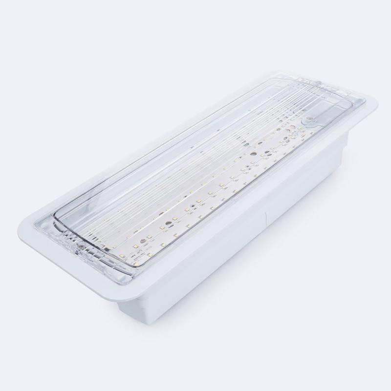 Produto de Luz Emergência LED Encastrável 160lm Permanente/Não Permanente Corte 155x400 mm