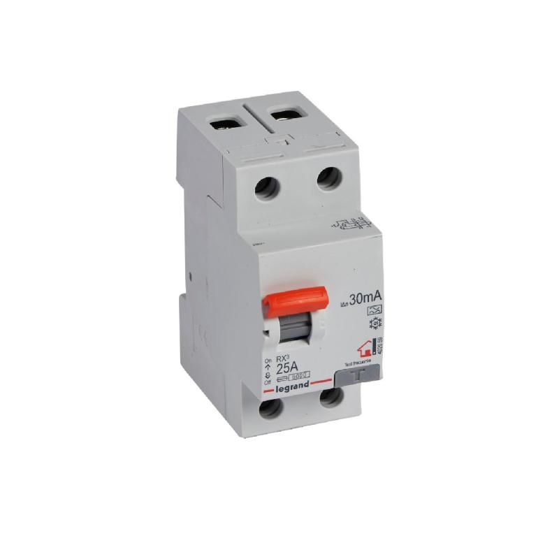 Producto de Interruptor Diferencial Residencial 2P 30mA 25-40A 6kA Clase A LEGRAND RX³ 402059