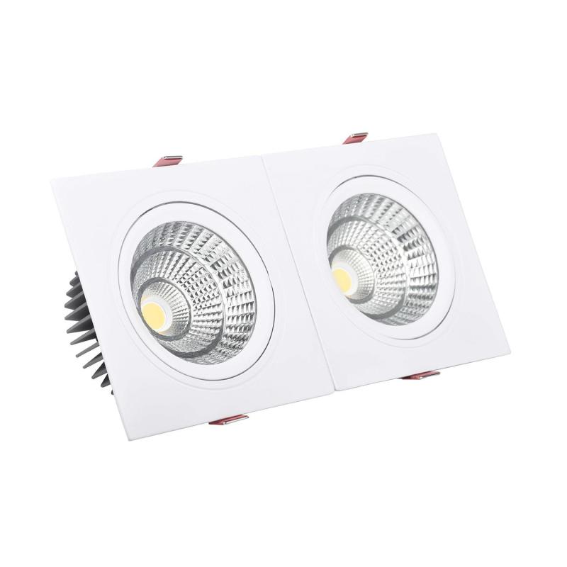 Produto de Foco Downlight LED 30W Retangular Duplo New Madison Corte 260x120 mm