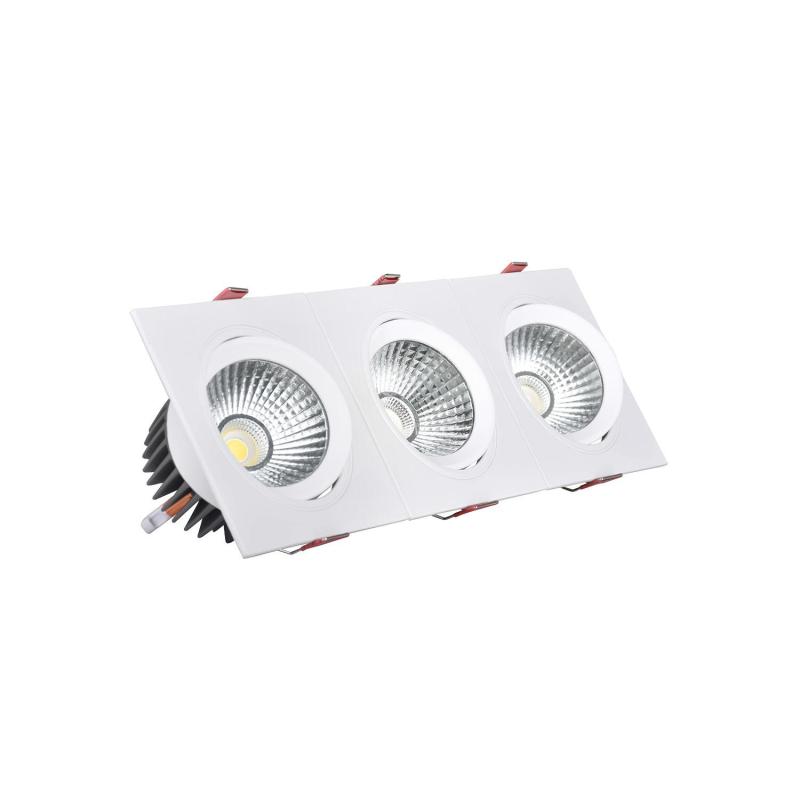 Produto de Foco Downlight LED 15W Retangular Triplo New Madison Corte 255x75 mm