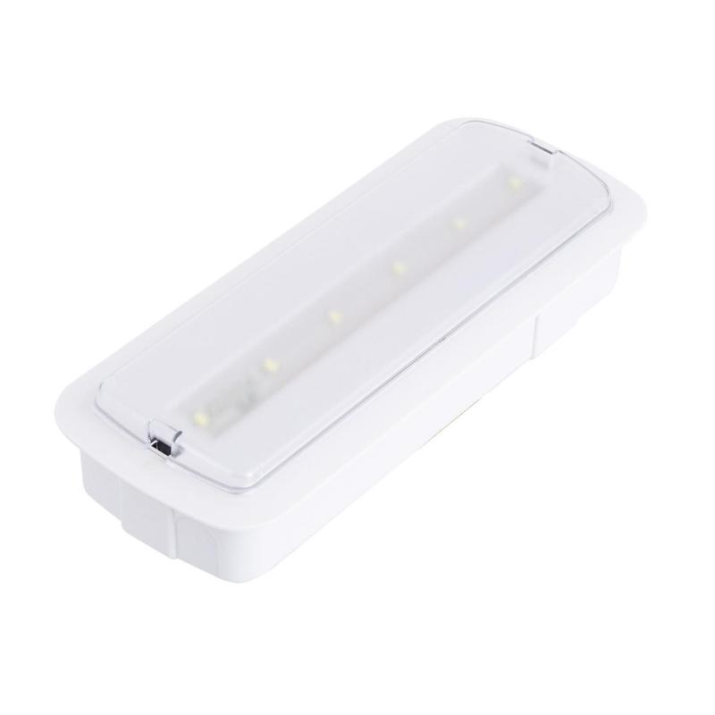 Producto de Luz Emergencia LED Empotrable/Superficie 200lm Permanente/No Permanente Corte 246x84 mm