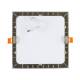 Produto de Placa LED Quadrada SuperSlim 15W Prata Corte 180x180 mm