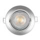 Produto de Aro Downlight Circular Basculante para Lâmpada LED GU10/GU5.3 Corte Ø 72 mm