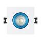 Producto de Aro Downlight Cuadrado Basculante de Colores para Bombilla LED GU10 / GU5.3 Corte Ø80 mm