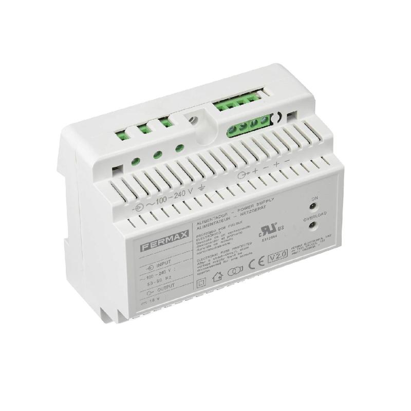 Produto de Fonte de Alimentação DIN6 100-240V AC + 18V DC 3.5A FERMAX 4830 