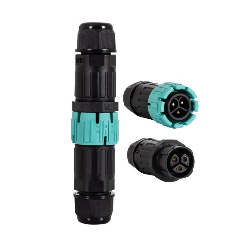 Producto de Conector de Cable Estanco Conexión Macho Hembra 3 Pines 0.5-2.5mm² IP68