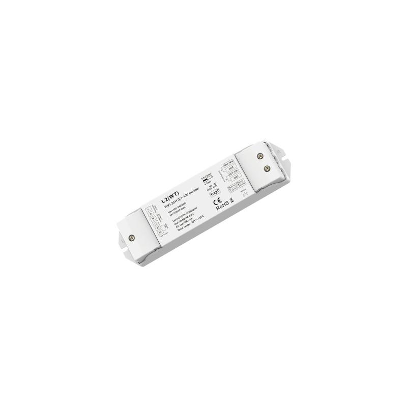 Produto de Interruptor WiFi Regulador 0/1-10V 2 Canais Compativéis com Controle RF e Pulsador