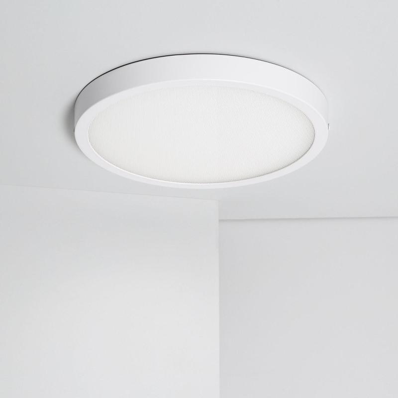 Produto de Plafón LED 24W Circular Superslim (CRI90) Microprismático CCT Seleccionável (UGR17) Ø280 mm