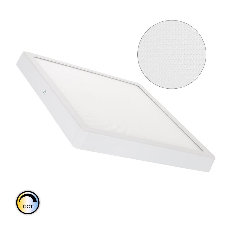 Produto de Plafón LED 24W Quadrado Superslim (CRI90) Microprismático CCT Seleccionável (UGR17) 280x280 mm