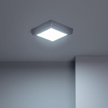 Produto de Plafón LED 12W Quadrado Metal 180x180 mm Design Silver