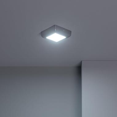 Produto de Plafón LED 6W Quadrado Metal  120x120 mm Design Silver