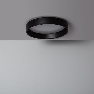 Producto de Plafón LED 20W Circular Metal CCT Seleccionable Ø450 mm Negro Design